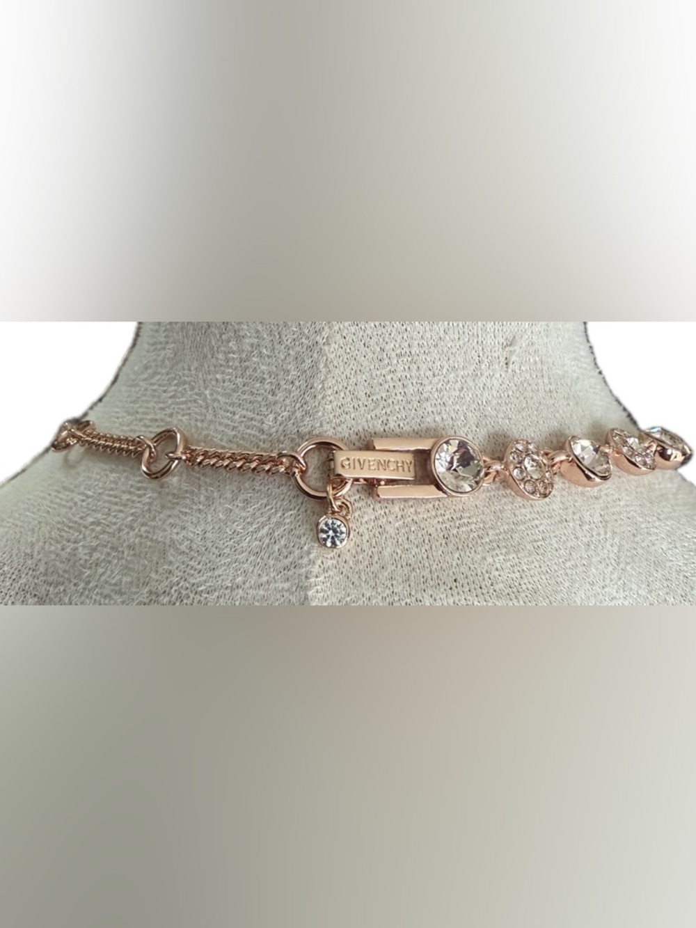 Givenchy Rose Gold Plated Crystal Tennis Necklace and Earring Set. STUNNING!! - Picture 8 of 10